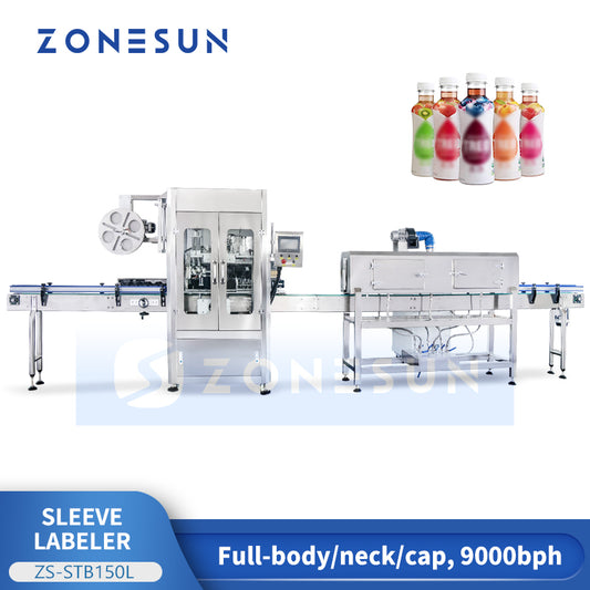 Máquina etiquetadora envolvedora y retráctil de botellas ZONESUN ZS-STB150