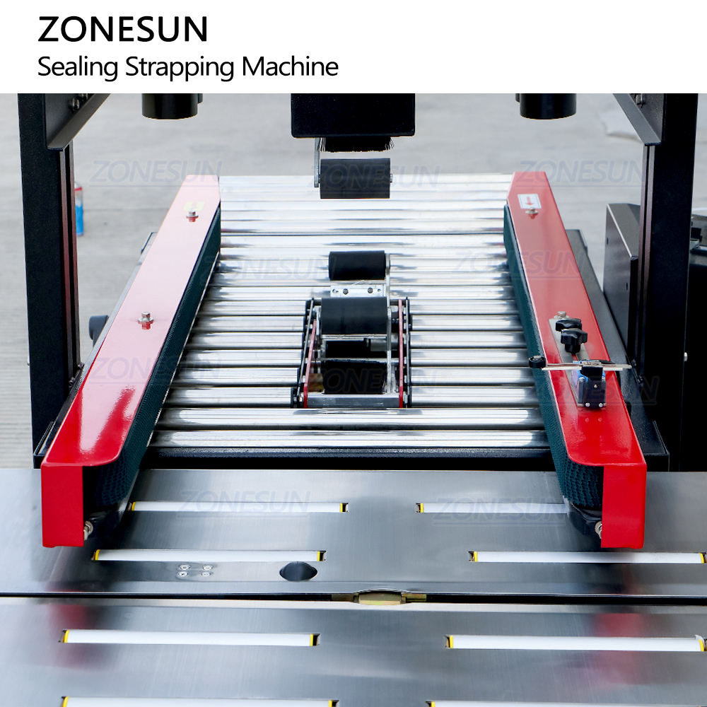 ZONESUN ZS-FK5050C Automatic Carton Taping Machine & Gravity Skatewheel Flexible Conveyor