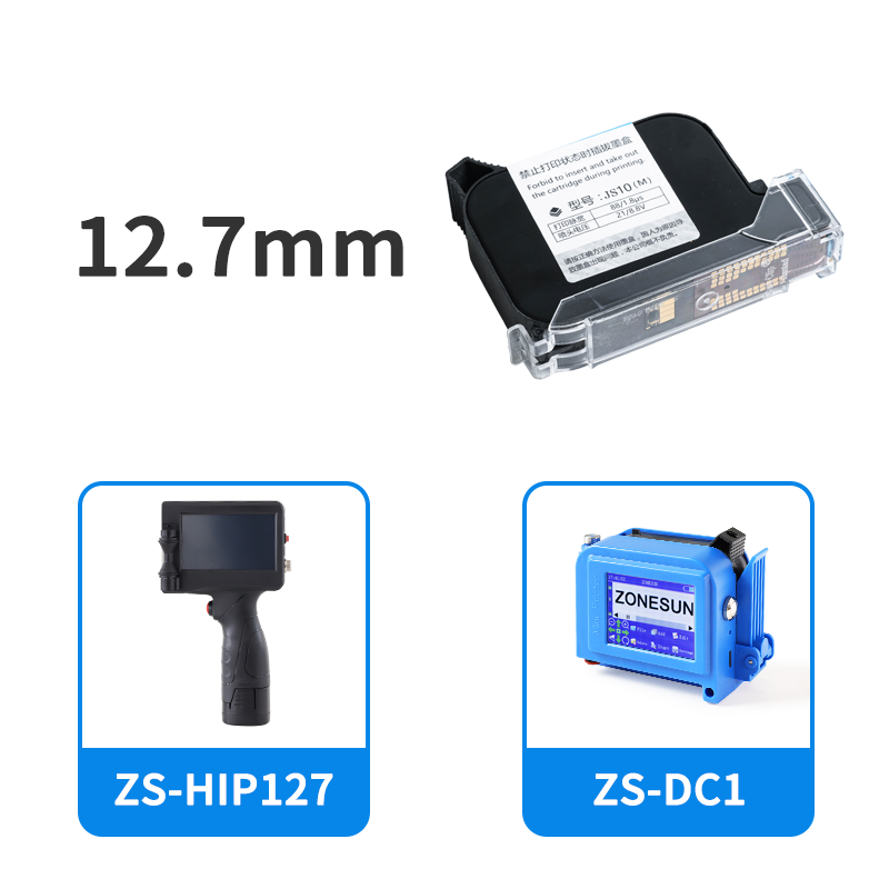 Caja de tinta ZONESUN ZS-IC1 para máquina de codificación de impresora de inyección de tinta inteligente portátil