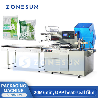 Zonesun ZS-ZB600W Horizontal Flow Wrapper