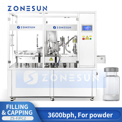 Zonesun ZS-FJFC2 Automatic Powder Vial Filling and Stoppering Machine