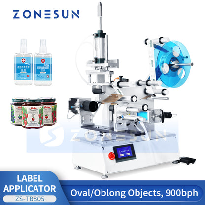 ZONESUN ZS-TB805 Etichettatrice semiautomatica per bottiglie irregolari ovali 