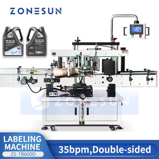 Zonesun ZS-TB600D F-Style Bottles Double-Sided Labeling Machine