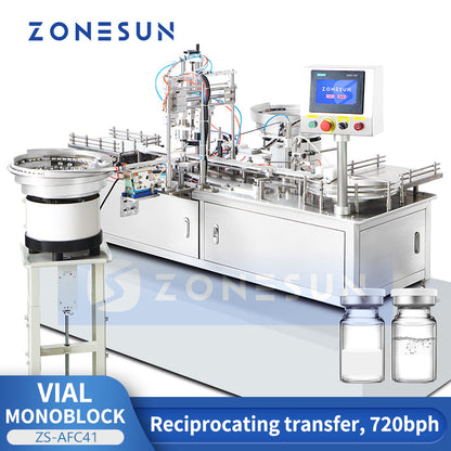 Zonesun ZS-AFC41 Vial Filling & Capping Monoblock