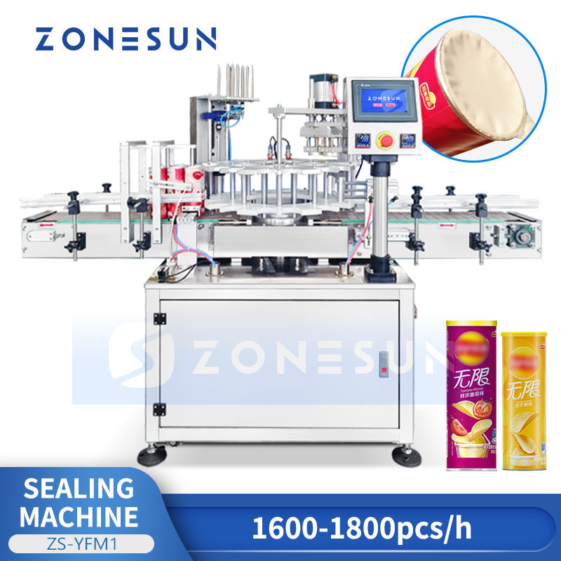 Zonesun ZS-YFM1 Potato Chips Can Sealing Machine