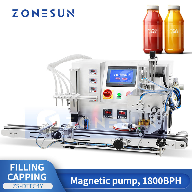 Zonesun ZS-DTFC4Y Tabletop Monoblock Filling and Capping Machine