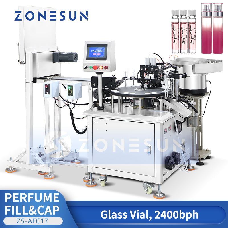 ZONESUN ZS-AFC17 Automatic 2 Nozzles Liquid Ceramic Pump Filling Capping Machine