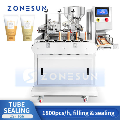 Zonesun ZS-TFS6 Linear Ultrasonic Tube Filling and Sealing Machine