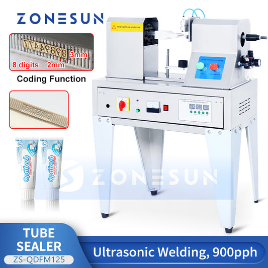 ZONESUN QDFM-125 Macchina per sigillare tubi di plastica ad ultrasuoni 