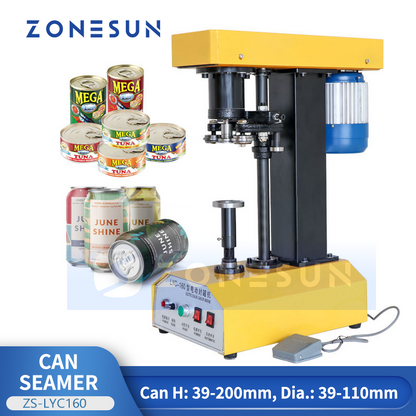 ZONESUN ZS-LYC160 Can Sealing Machine Tin Can Seamer