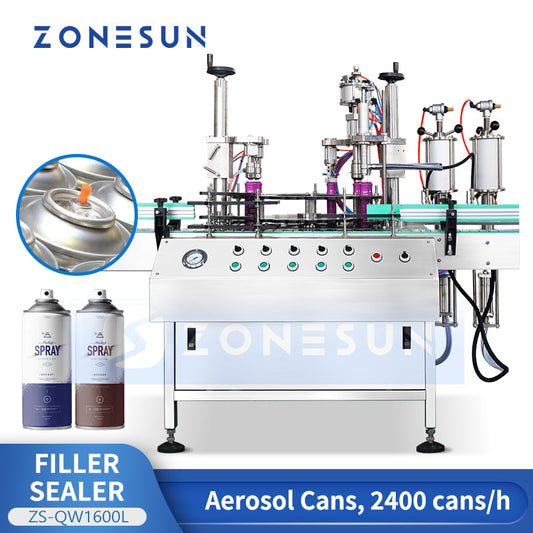 Zonesun ZS-QW1600L Aerosol Canning Monoblock