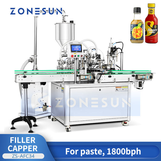 Zonesun ZS-AFC34 Monoblock Filler Capper for Thick Paste