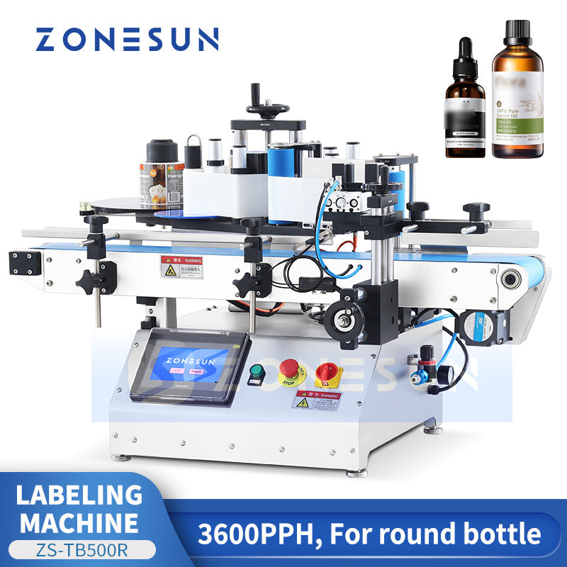 Zonesun ZS-TB500R Round Bottle Label Applicator