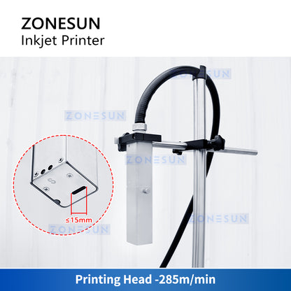 Máquina de codificación de fecha de inyección de tinta multilingüe de sobremesa ZONESUN ZS-TIP15