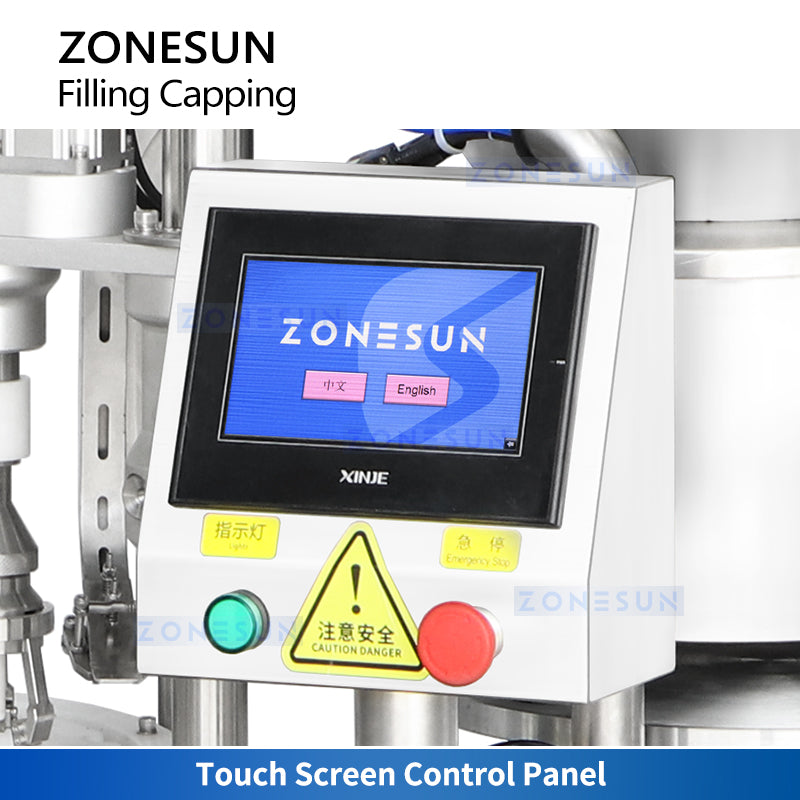 Zonesun ZS-AFC37 Rotary Filling and Capping Monoblock Touch Screen