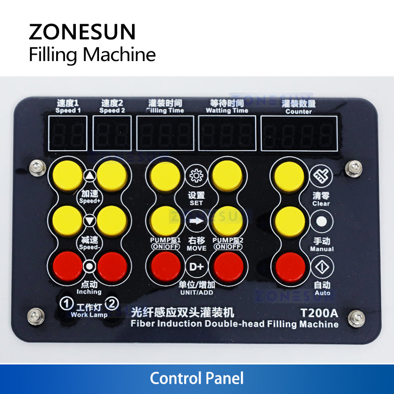 Zonesun ZS-DPYT200L 5-500ml Automatic 2 Heads Liquid Filling Machine