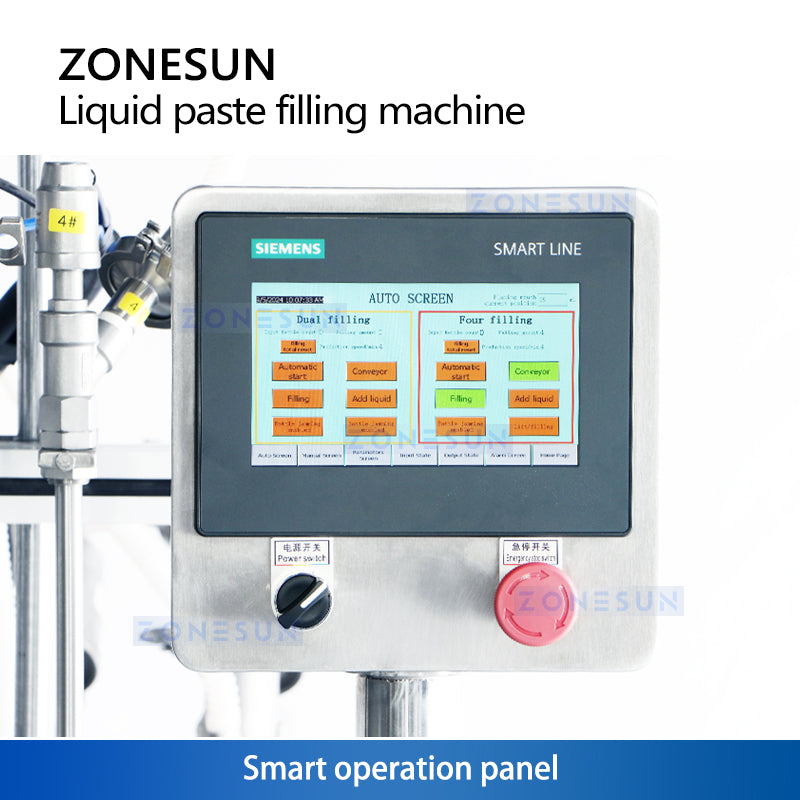 Zonesun ZS-SVYT4D Dual System Filling Machine Touch Screen