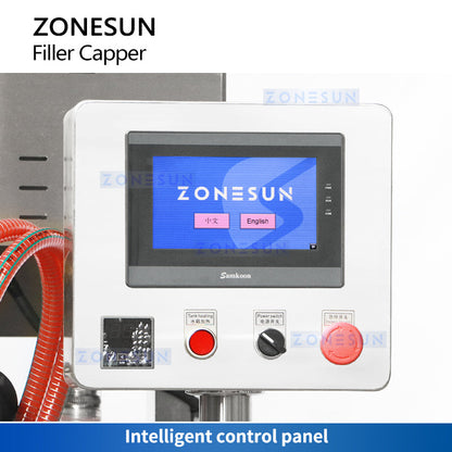 Zonesun ZS-FAL180F7 Coconut Jelly Juice Filling & Capping Machine Controls