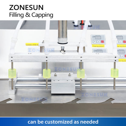 ZONESUN ZS-ASP4 Máquina tapadora de llenado de líquidos con bomba de engranajes y bolsa con boquilla semiautomática 