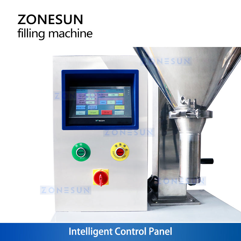 Zonesun ZS-FM100B Tabletop Auger Filler Touch Screen