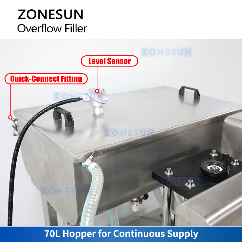 Zonesun DTGZ400 Tabletop Overflow Filler Storage Tank