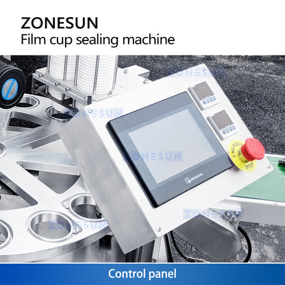 Zonesun ZS-AFS1800 Rotary Cup Filling & Roll Film Sealing Machine Control Panel