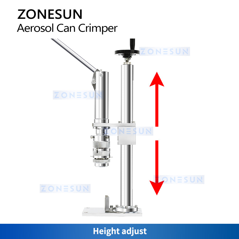 Zonesun ZS-YG25C Aerosol Can Crimper Adjustable Height