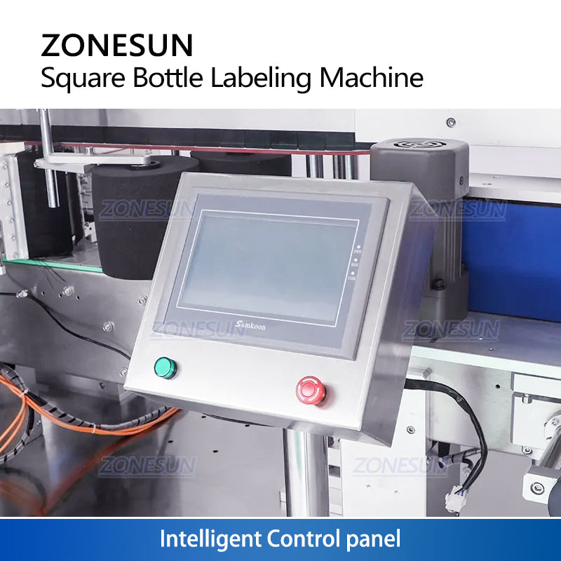 Zonesun ZS-SL25 Square Bottle Wrap-around Labeling Machine Touch Screen