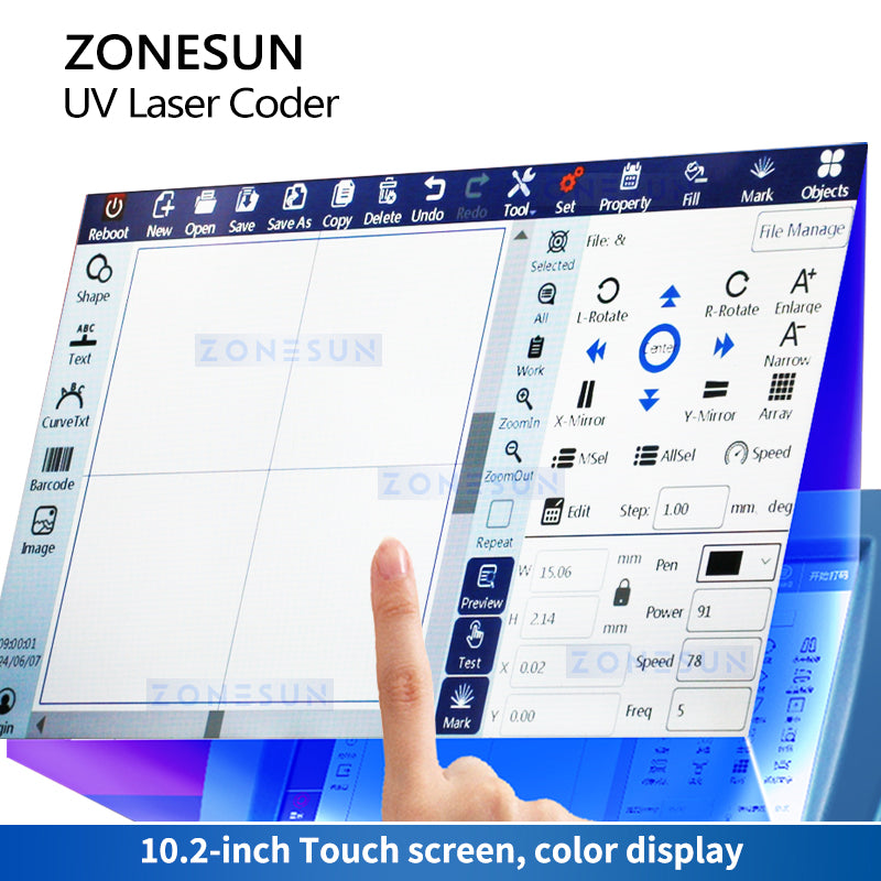 Zonesun ZS-UVC1 UV Laser Coder Touch Screen