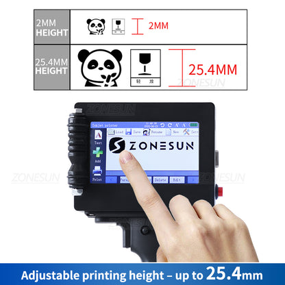 ZONESUN ZS-HIP254 Handheld Multilingual Inkjet Printing Machine