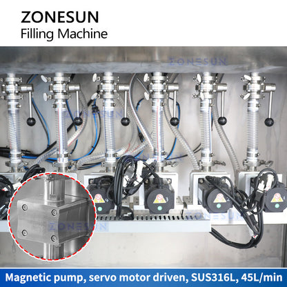 Zonesun ZS-CL6T Automatic Liquid Filling Machine Magnetic Pumps