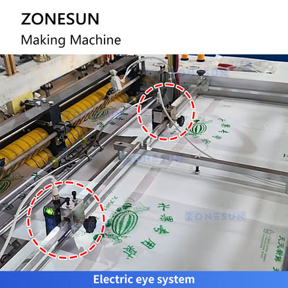 Zonesun ZS-PZD2 Dual Channel Plastic Bag Making Machine Sensing System