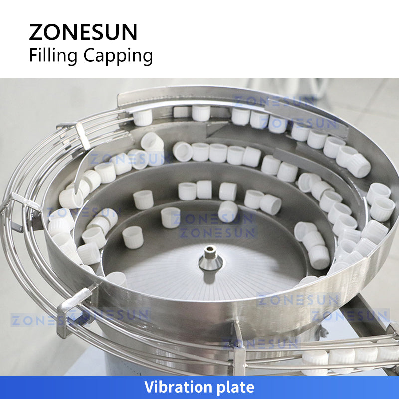 Zonesun ZS-ZLFC2 Automatic Spout Pouch Filling and Capping Machine Bowl Feeder