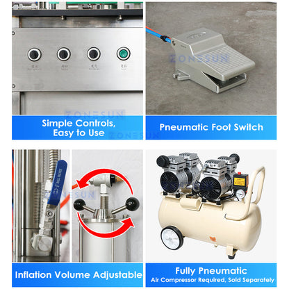 ZONESUN ZS-QWFS1 Aerosol Can Filling & Sealing Machine Details