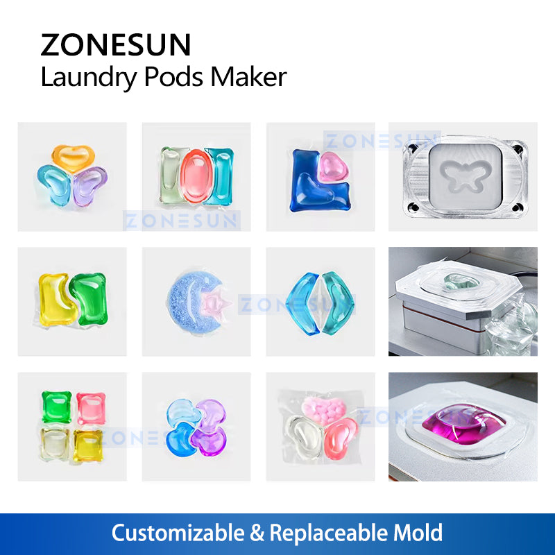 Zonesun ZS-LP1 Laundry Pod Sample Maker Applications