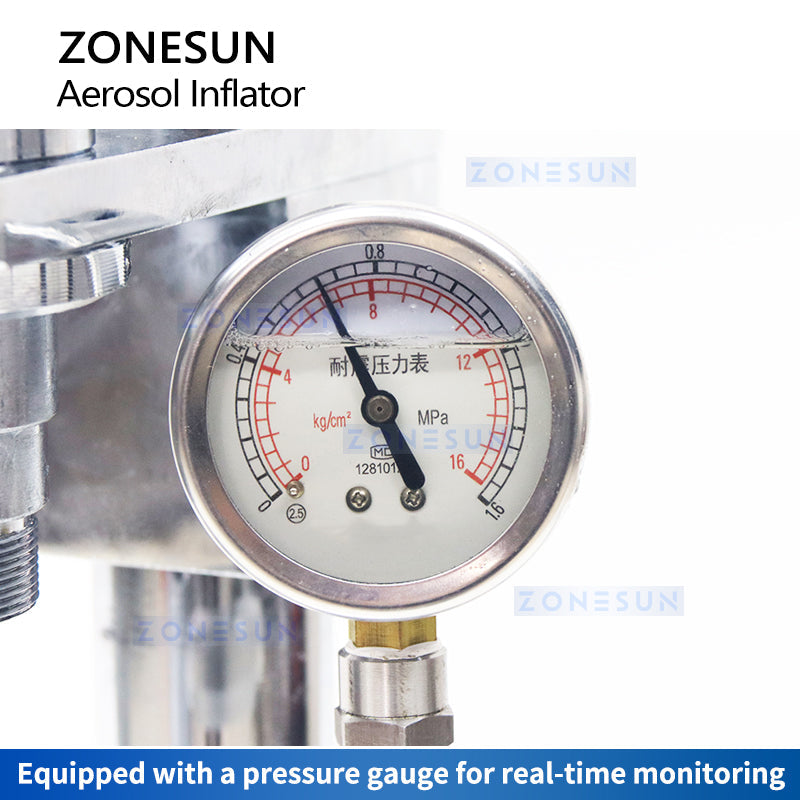 Zonesun ZS-CQ1 Aerosol Can Gas Filler Pressure Gauge