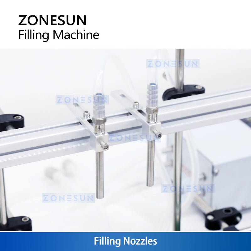 Zonesun ZS-DPYT200L 5-500ml Automatic 2 Heads Liquid Filling Machine