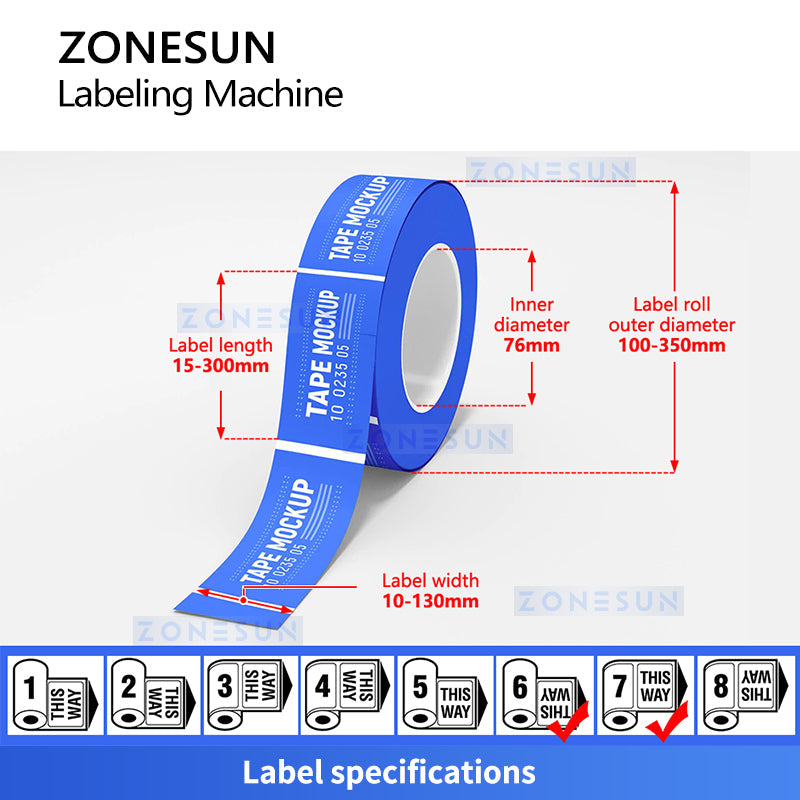 Zonesun ZS-TB600D F-Style Bottles Double-Sided Labeling Machine