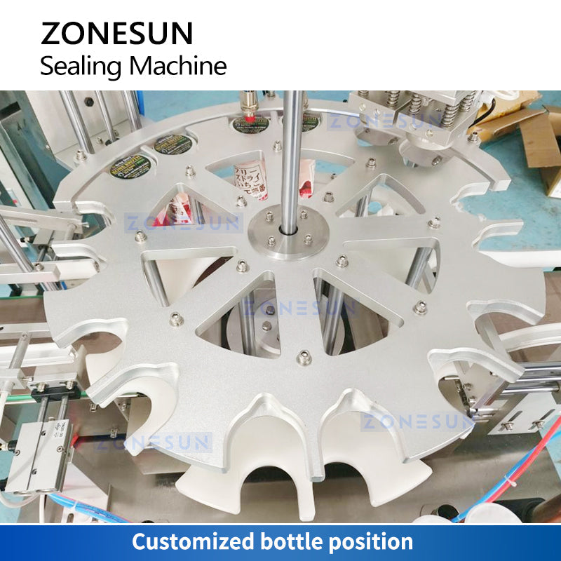 Zonesun ZS-YFM1 Potato Chips Can Sealing Machine Star Wheel