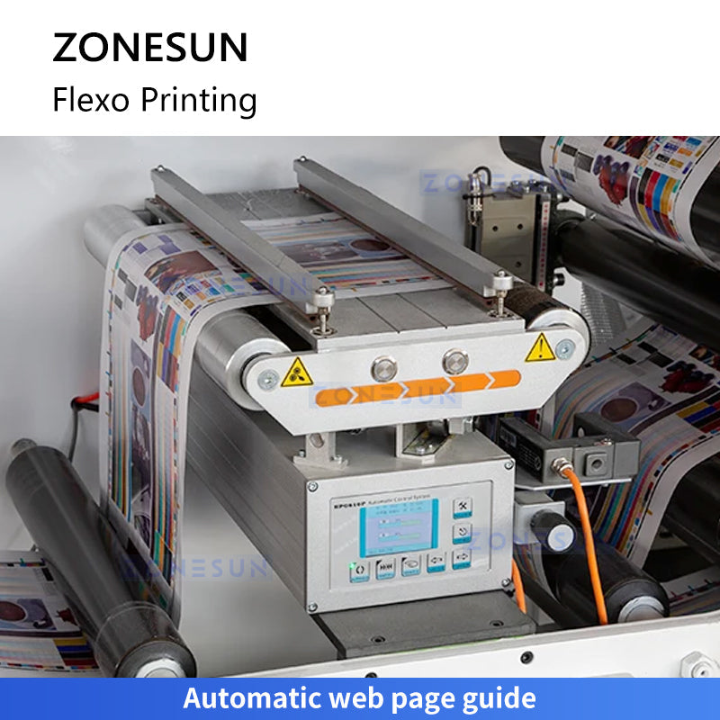 Zonesun ZS-RY4 4-Color Flexo Printing Machine Guiding System