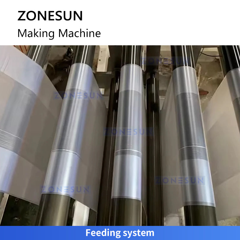 Zonesun ZS-PZD2 Dual Channel Plastic Bag Making Machine Feeding System