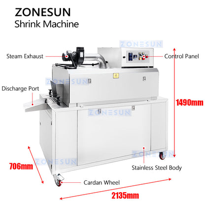 Zonesun ZS-ZQ15 Steam Shrink Sleeve Tunnel Structure