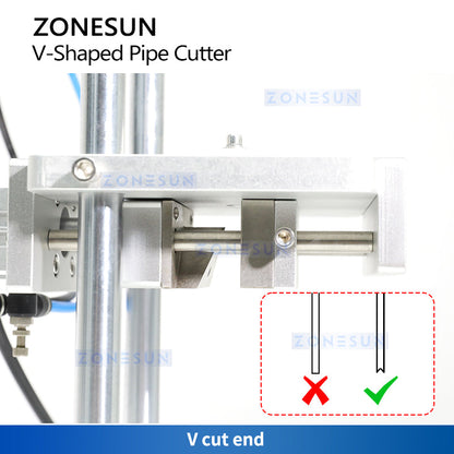 Zonesun ZS-JG300V Dip Tube V Cutter Cutting Shape