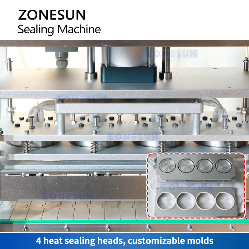 Zonesun ZS-FKR4T Automatic Foil Sealing Machine Sealing Heads