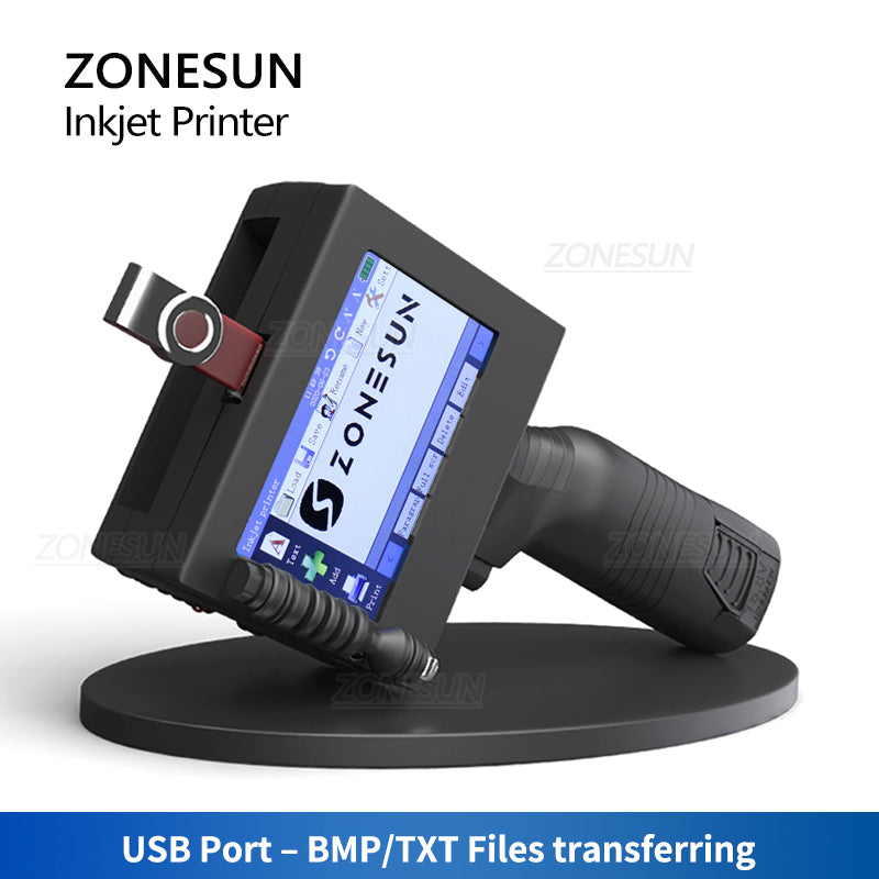 ZONESUN ZS-HIP254 Macchina da stampa a getto d'inchiostro portatile multilingue 