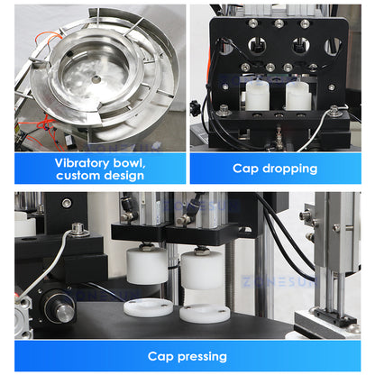 ZONESUN ZS-AFC17 Automatic 2 Nozzles Liquid Ceramic Pump Filling Capping Machine