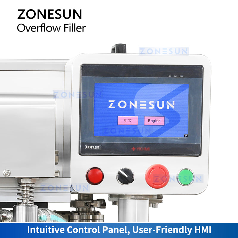 Zonesun DTGZ400 Tabletop Overflow Filler Control Panel