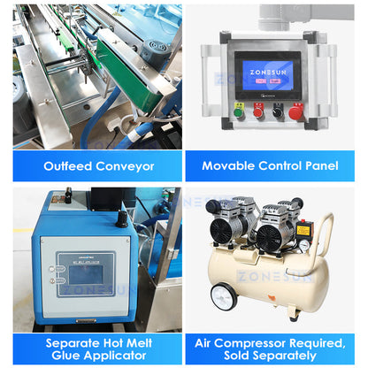 Zonesun ZS-MSZH70 Hot Melt Glue Cartoning Machine