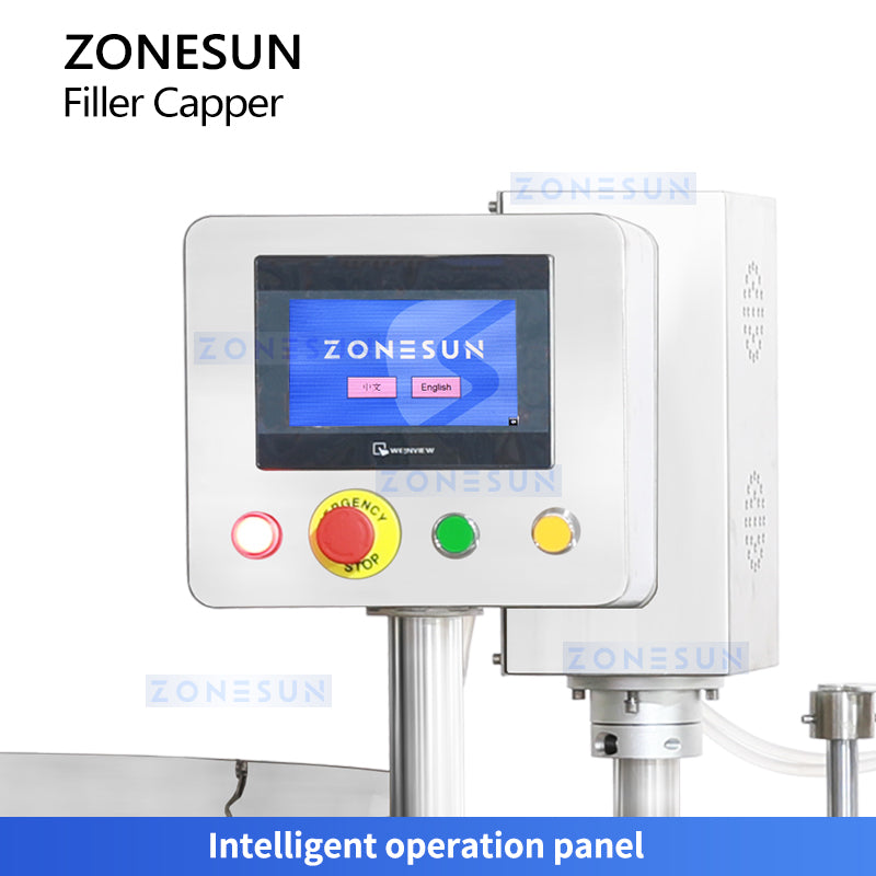 Zonesun ZS-AFC32Z Automatic Liquid Glue Filling and Capping Machine Monoblock