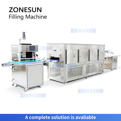 Zonesun ZS-JRF4 4 Head Hot Filling Machine with Cooling Tunnel